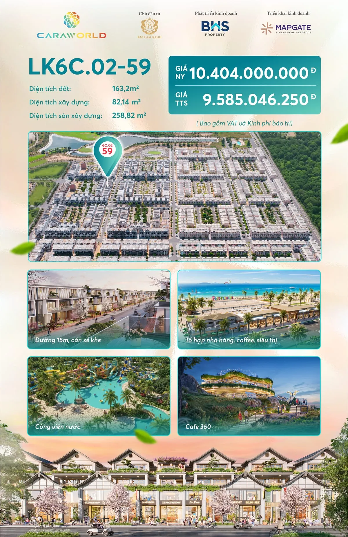Phòng ngủ nhà mẫu ParaSol Cam Ranh tiêu chuẩn resort